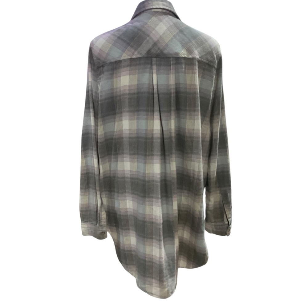 BDG Gray Plaid Button Down Shirt Size Small - Picture 4 of 7